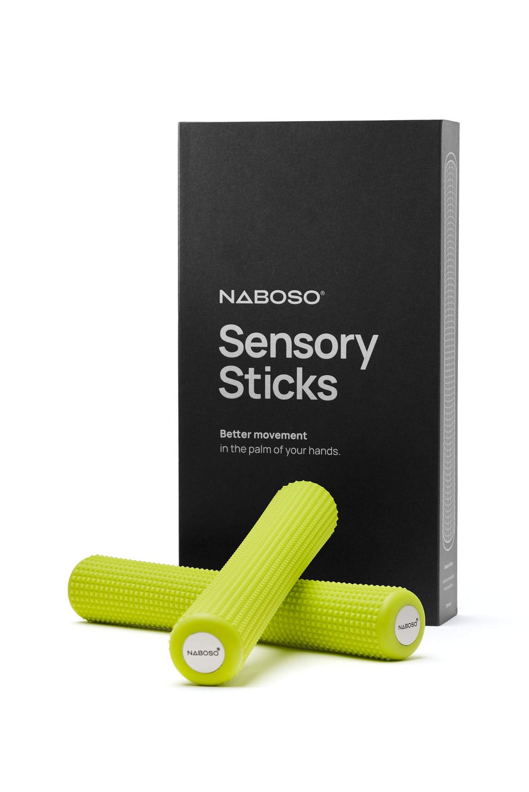Sensory Stick packaging along with two Sensory Sticks